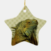 Green Iguana Keramisch Ornament (Voorkant)