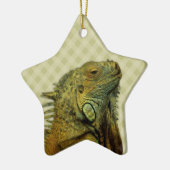 Green Iguana Keramisch Ornament (Links)
