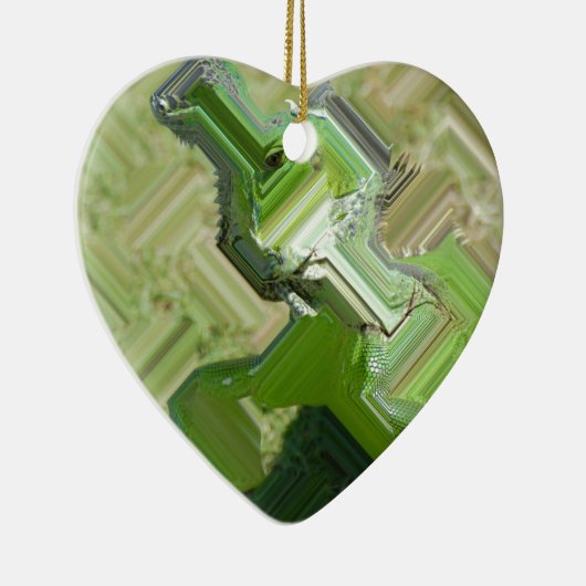 Green Iguana Keramisch Ornament (Rechts)