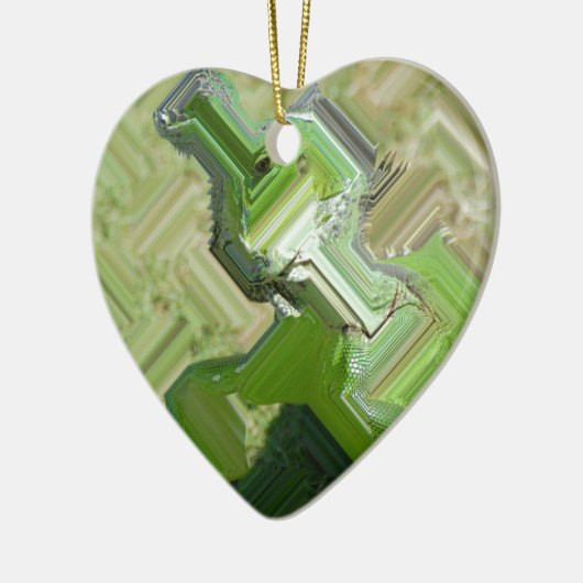 Green Iguana Keramisch Ornament (Links)