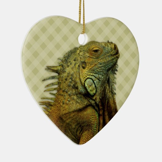 Green Iguana Keramisch Ornament (Rechts)