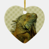 Green Iguana Keramisch Ornament (Voorkant)