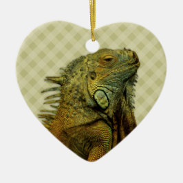 Green Iguana Keramisch Ornament