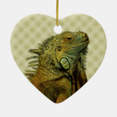 Green Iguana Keramisch Ornament (Achterkant)