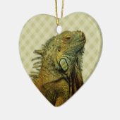 Green Iguana Keramisch Ornament (Links)