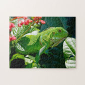 Green Iguana Lizard Legpuzzel (Horizontaal)