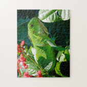 Green Iguana Lizard Legpuzzel (Verticaal)