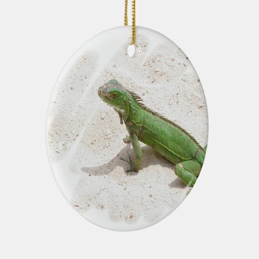 Green Iguana Lizard Ornament (Rechts)