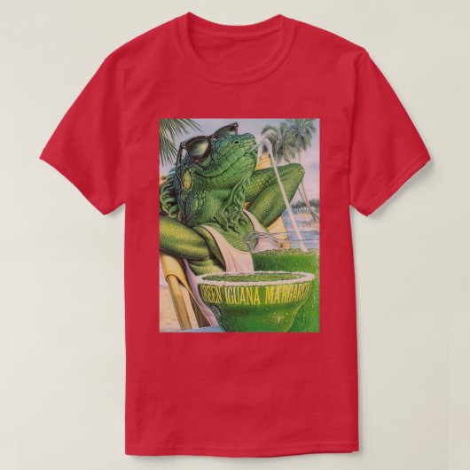 Green Iguana Margarita T-shirt (Design voorkant)