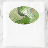 Green Iguana Ovale Sticker (Tas)