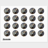 Green Iguana Ronde Sticker (Vel)