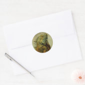 Green Iguana Ronde Sticker (Envelop)