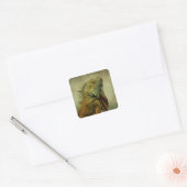 Green Iguana Vierkante Sticker (Envelop)