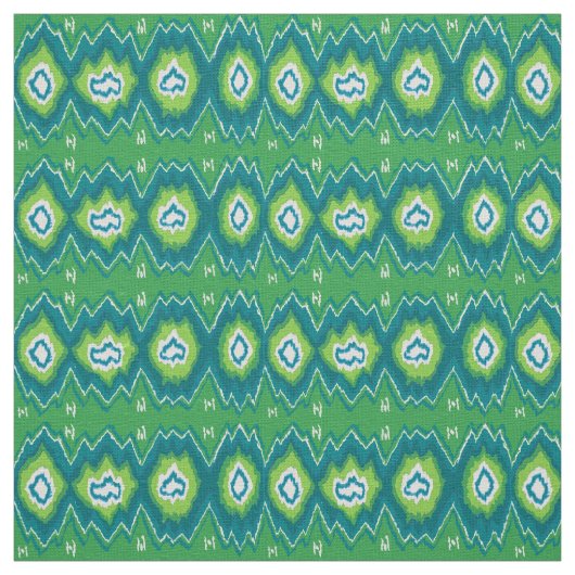 Green Ikat Linen Fabric Stof (Swatch)