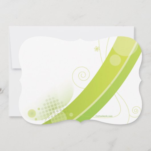 Green Impression Invitation Kaart (Achterkant)