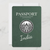 Green India Passport Bewaar de datum Save The Date (Voorkant)