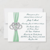 Green Infinity Hart repetitie diner uitnodiging (Voorkant)