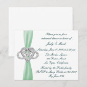 Green Infinity Hart repetitie diner uitnodiging (Voorkant / Achterkant)