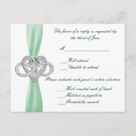 Green Infinity Heart Respons Kaart