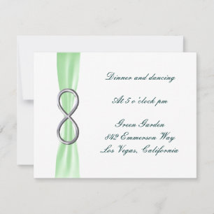 Green Infinity Wedding Reception Kaart