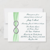 Green Infinity Wedding Rehearsal Dinner Invitation Kaart (Voorkant)