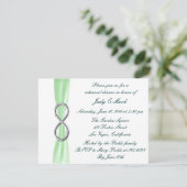 Green Infinity Wedding Rehearsal Dinner Invitation Kaart (Staand voorkant)