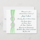 Green Infinity Wedding Rehearsal Dinner Invitation Kaart (Voorkant)