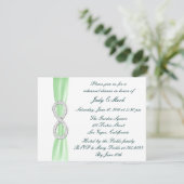 Green Infinity Wedding Rehearsal Dinner Invitation Kaart (Staand voorkant)