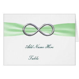 Green Infinity Wedding Table Place Card