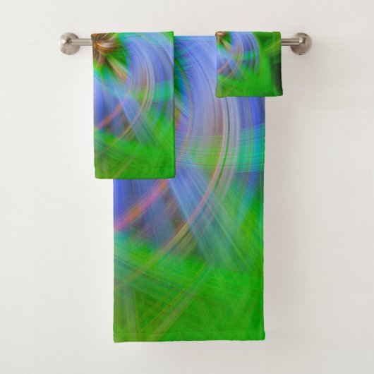 Green Intricacy Bath Towel Set Bad Handdoek (Insitu)