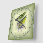 Green Iora ~ J. Keulemans Dutch Bird Illustrator ~ Vierkante Klok (Hoek)