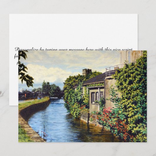 Green Ireland Artwork Painting Card Kaart (Voorkant / Achterkant)