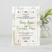 Green Ireland Passport Invitation Kaart (Staand voorkant)