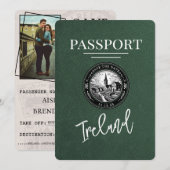 Green Ireland Passport Save the Date (Voorkant / Achterkant)