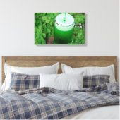 Green Irish Beer Canvas Afdruk (Insitu (Slaapkamer))