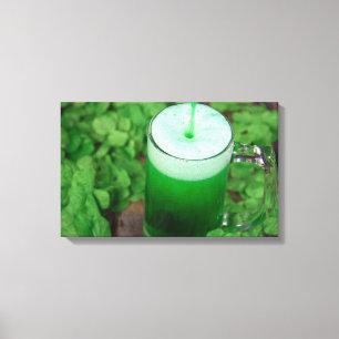 Green Irish Beer Canvas Afdruk