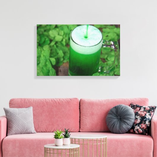Green Irish Beer Canvas Afdruk (Insitu (Woonkamer))