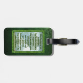 Green Irish Blessing Bagagelabel (Achterkant horizontaal)