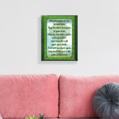 Green Irish Blessing Canvas Afdruk (Insitu (Woonkamer))