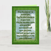 Green Irish Blessing Kaart (Voorkant)