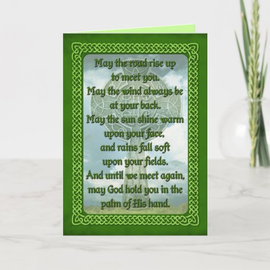 Green Irish Blessing Kaart (Voorkant)