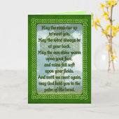 Green Irish Blessing Kaart (Gele Bloem)