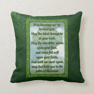 Green Irish Blessing Kussen