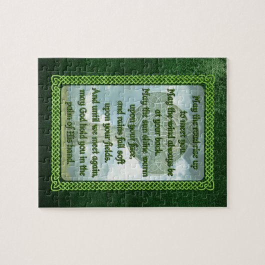 Green Irish Blessing Legpuzzel (Horizontaal)