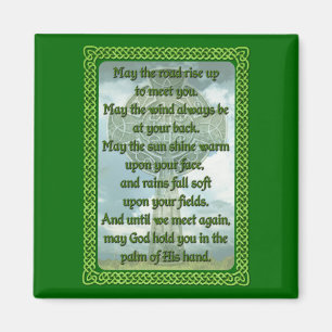 Green Irish Blessing Magneet