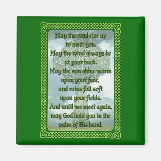 Green Irish Blessing Magneet (Voorkant)