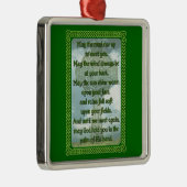 Green Irish Blessing Metalen Ornament (Rechts)