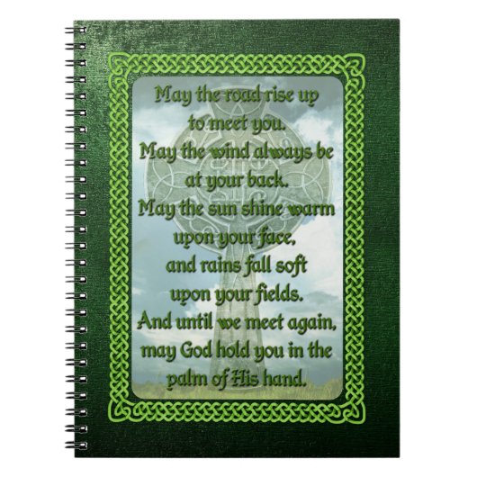 Green Irish Blessing Notitieboek (Voorkant)