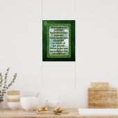 Green Irish Blessing Poster (Keuken)