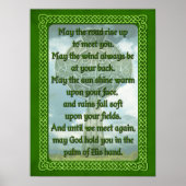 Green Irish Blessing Poster (Voorkant)